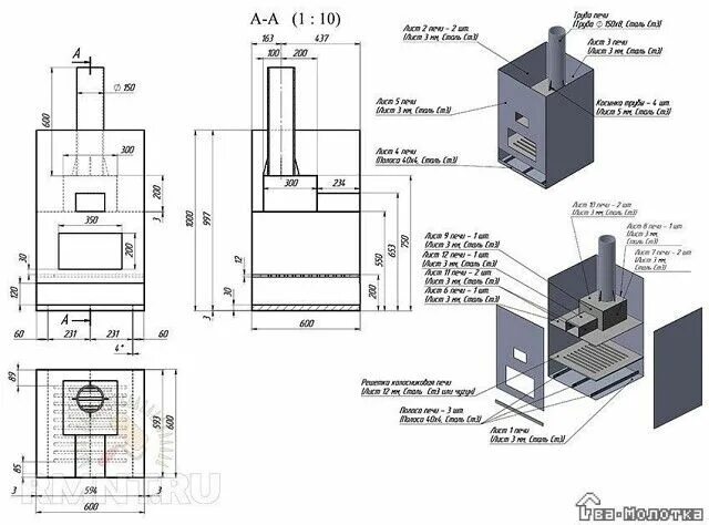 Размеры печки для бани из металла чертежи Прямые руки - Разное OK.RU Печь, Металлическая крыша, Самодельные уличные печи