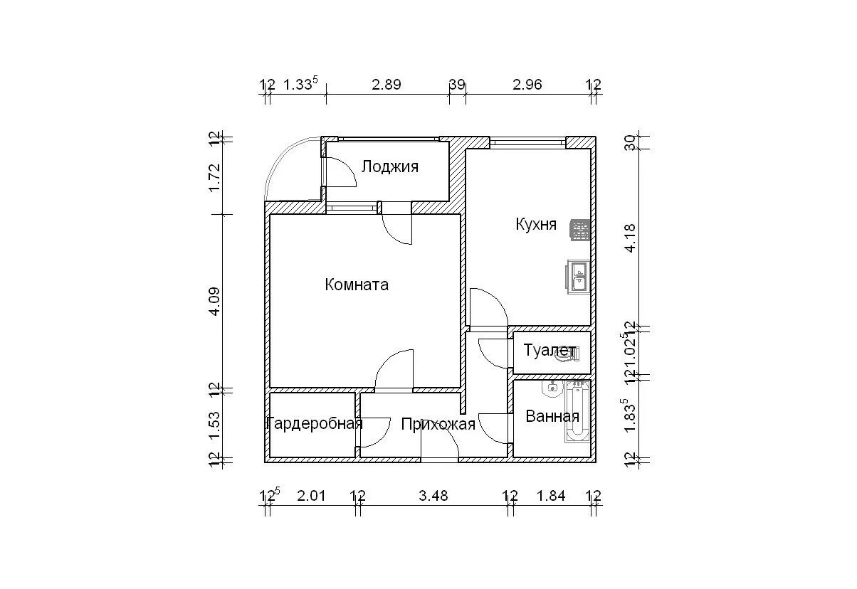 Размеры планировок 1 комнатных квартир Купить 1-комнатную квартиру, 34.2 м² по адресу Чебоксары, Южный м-н, улица Крупс