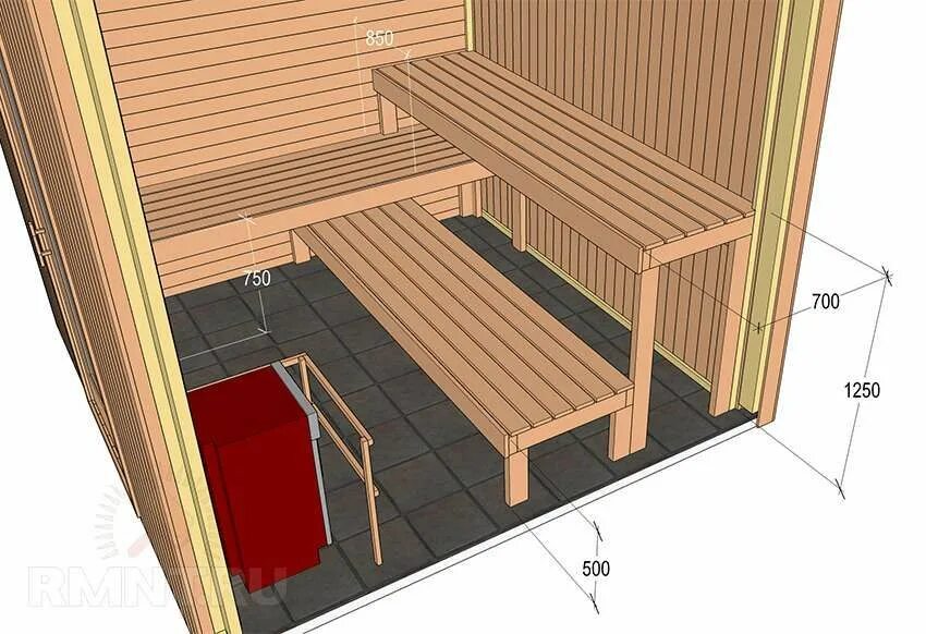 Размеры полков в бане фото Чертежи полков в баню Парилка, Декор для комнат спа, Сауна