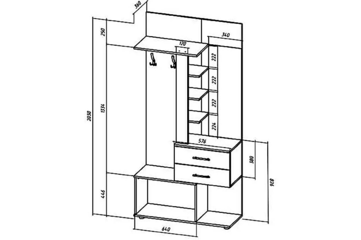 Размеры прихожей мебели фото Прихожая Алиса купить в Москве от производителя - mebel-up.ru