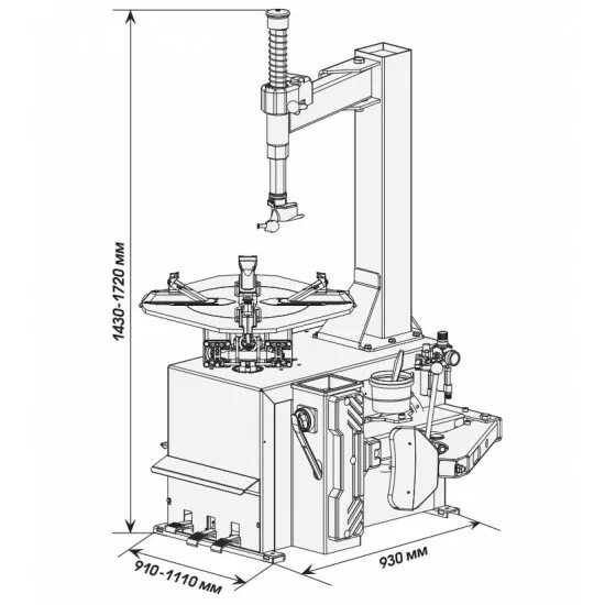 Размеры самодельного шиномонтажного станка Полуавтоматический шиномонтажный стенд Сивик (Sivik) КС-302А 220 до 24