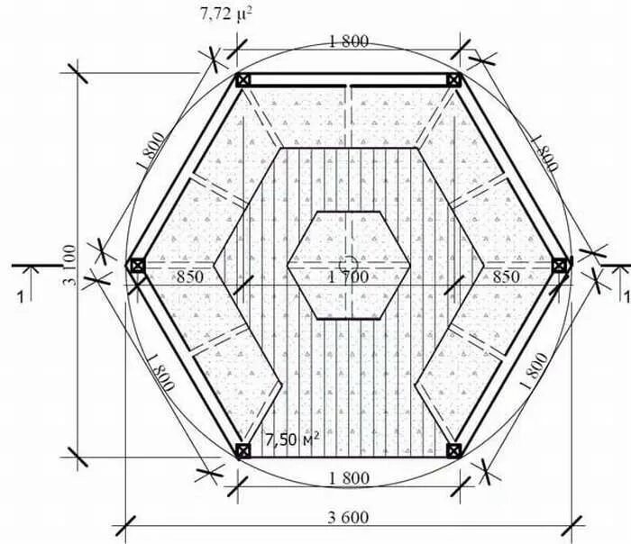 Размеры шестигранной беседки чертежи Беседки: 100 чертежей, размеров и пошаговых фото сборки. Gazebo plans, Garden ga