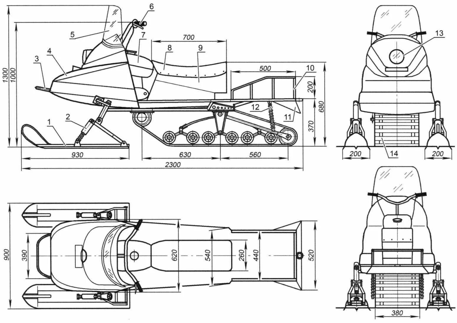 Размеры снегохода своими руками чертежи фото Снегоход "Снегирь" Mini jeep, Snowmobile, How to plan