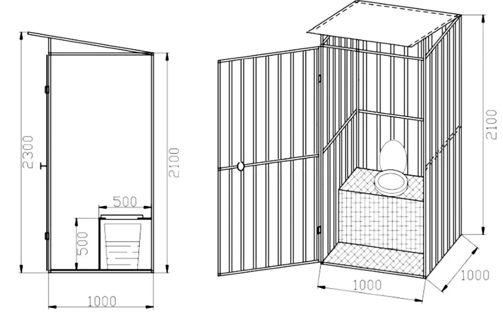 Размеры туалета на даче фото Уличный туалет своими руками - как лучше сделать