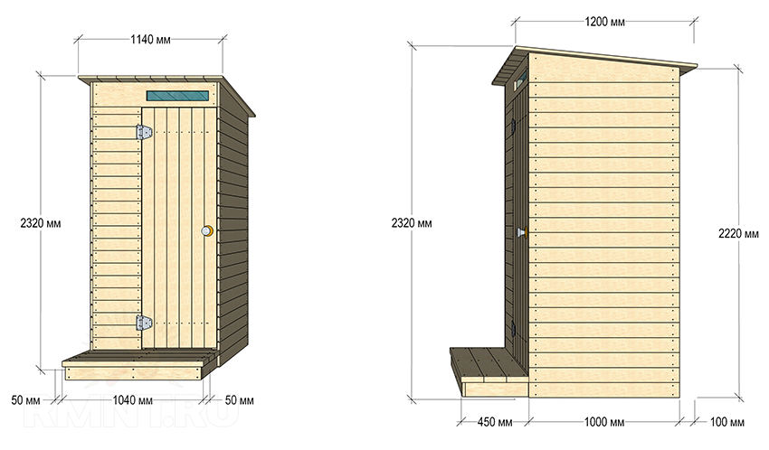 Размеры уличного туалета фото Постройки на участке: дачный туалет своими руками - Rmnt.ru Уличный туалет, Туал