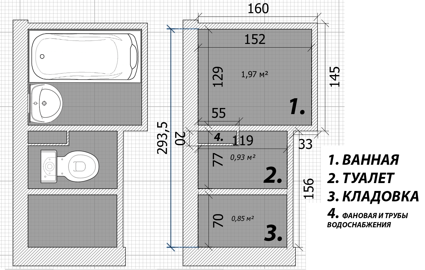 Размеры ванной фото Размер ванной комнаты - оптимальная планировка и расчет площади