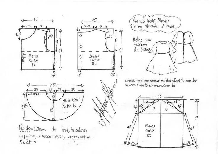 Размеры выкройка платье девочке 2 года Шьём себе сами - Выкройки из интернета. Дети. OK.RU Kids clothes patterns, Sewin