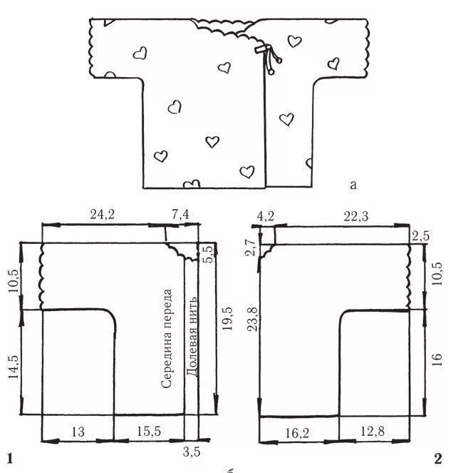 Размеры выкройки для новорожденных Выкройка распашонки. Размер 20–22 (Шитье и крой) - Журнал Вдохновение Рукодельни
