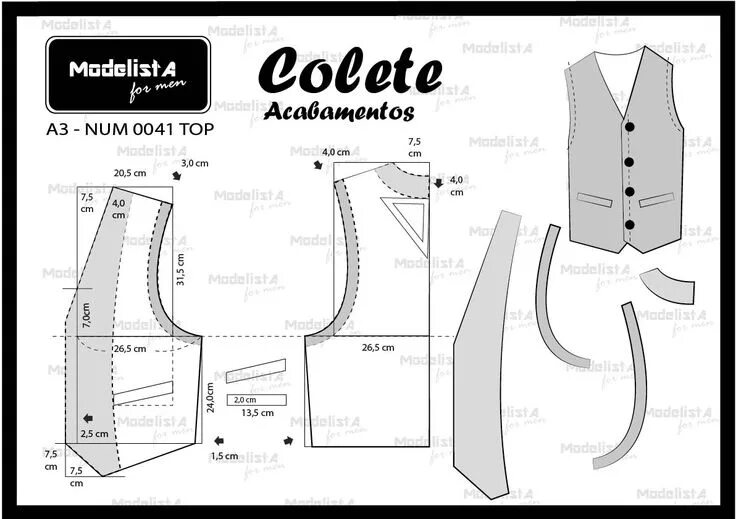 Размеры выкройки мужского жилета Usar terno completo (Calça, Colete e Paletó) nos dias mais quentes pode, muitas 