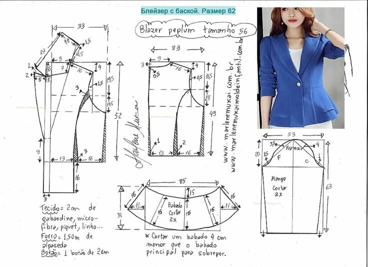 Размеры выкройки женской одежды Швейная комната. Лучшие выкройки! Выкройка куртки, Образец моды, Одежда