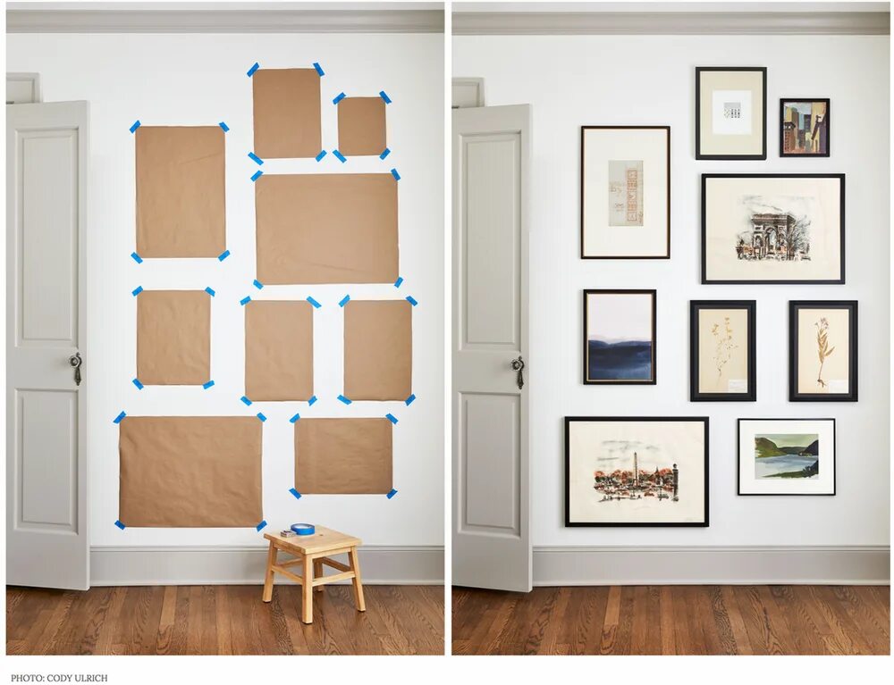 Размещение фото на стене HOW TO HANG A GALLERY WALL IN A COUPLE SIMPLE STEPS Gallery wall living room, Ga