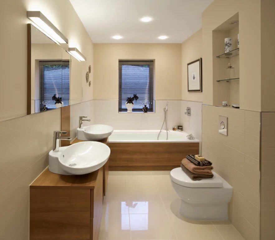 Размещение в ванной комнате фото Optimal Usage of Space and Items for Small Bathroom Ideas - Interior Design Insp