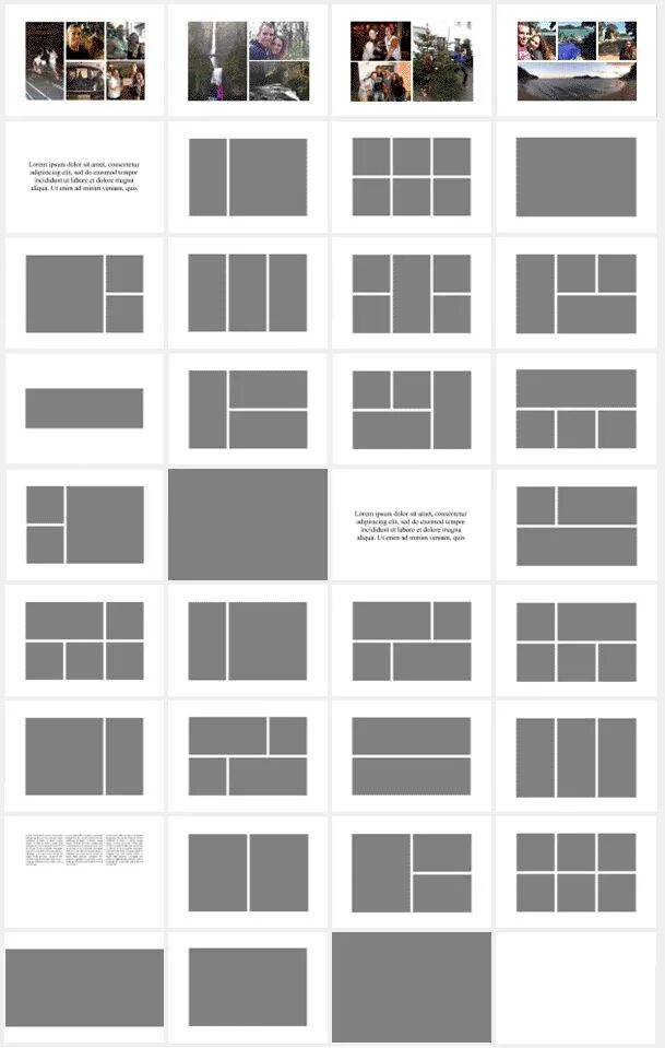 Разместить фото на одном листе онлайн layout templates A4 horizontal - Google-søgning Design portfolio layout, Tata le