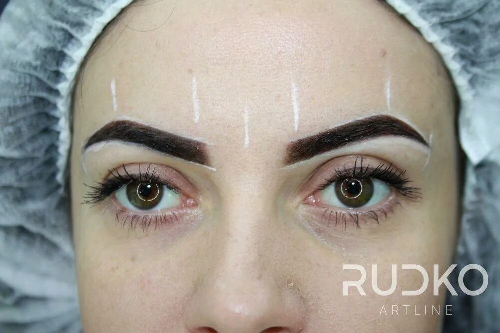 Разметка бровей перманентный макияж How to draw an eyebrow sketch for fantastic permanent makeup