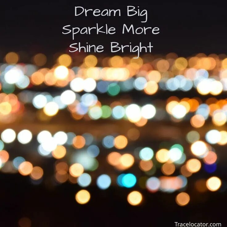 Размытые номера на фото Dream Big, Sparkle More: Shine Bright