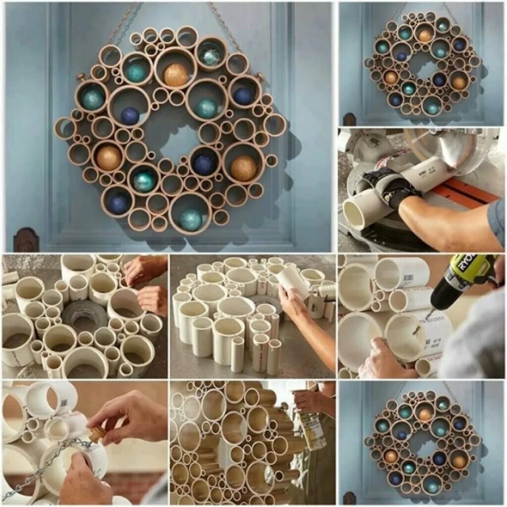 Разное своими руками в домашних условиях Creative pvc pipes - 57 photo