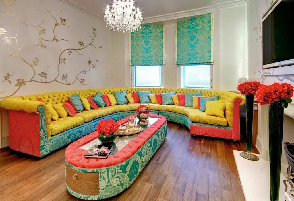 Разноцветная мебель в интерьере The Colorful Living Room Furniture Colourful living room, Colorful furniture liv