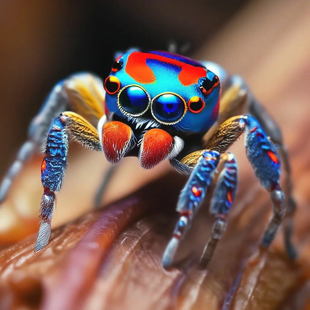 Разноцветные пауки фото "Spider is the most beautiful" - image created in Shedevrum