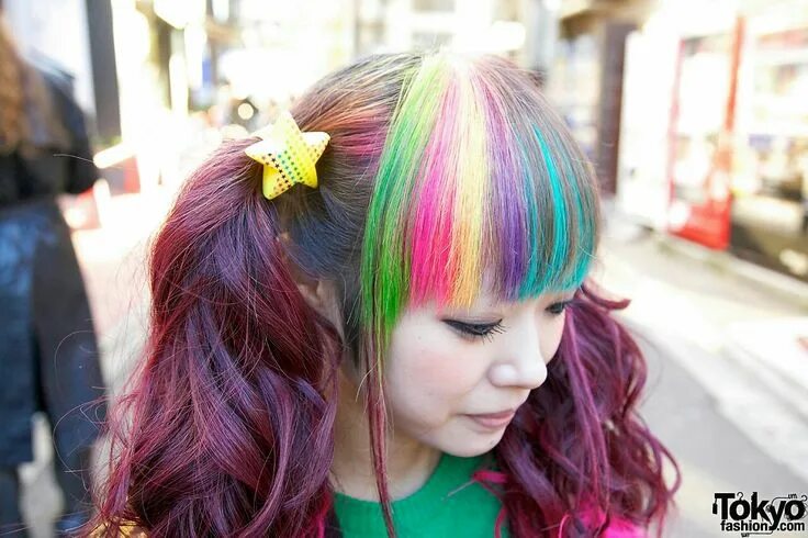 Разноцветные прически для девочек Pin by Gaster on Fashion Hair styles, Girl hairstyles, Harajuku hair