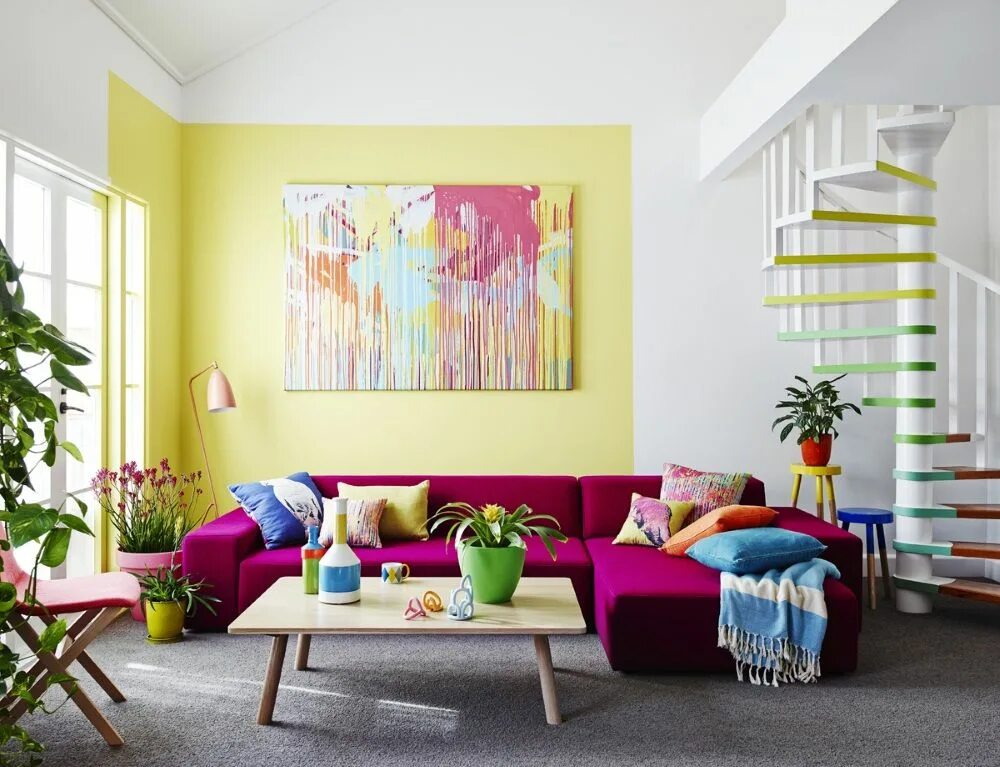 Разноцветные стены в интерьере Colour Gallery House paint interior, Decor, Yellow paint colors