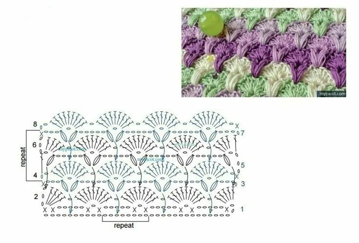 Разноцветные узоры крючком со схемами Пин от пользователя Gege Gege на доске Crochet stitches wonderful Виды петель дл