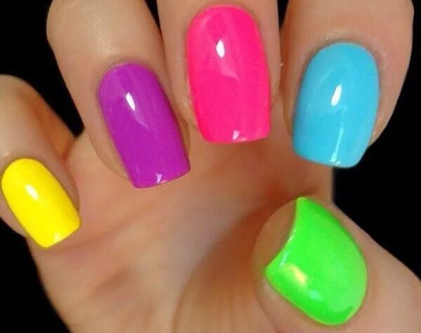 Разноцветный маникюр сочетание цветов Pin on U͙n͙h͙a͙s͙ Nails, Bright nails, Nail colors