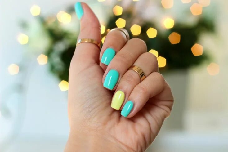 Разноцветный маникюр сочетание цветов фото Manicure in 2020 Manicure, Paznokcie żelowe, Paznokcie