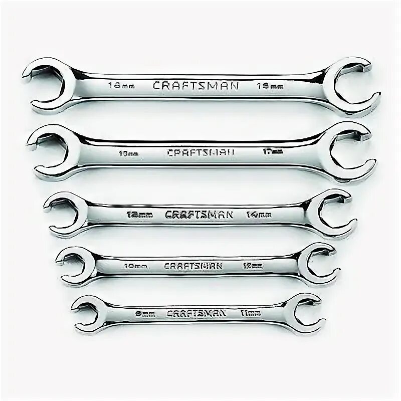 Разновидность гаечных ключей фото Craftsman Full Polish 5 pc Metric Line/Flare Nut Wrench Set (9mm to 18mm) eBay