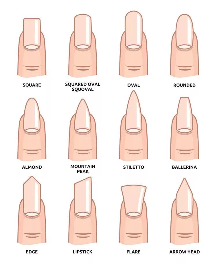 Разновидности маникюра фото Nageltrends: Welche Nagelform passt zu Dir? Nagelformen, Wunderschöne nägel, Nag