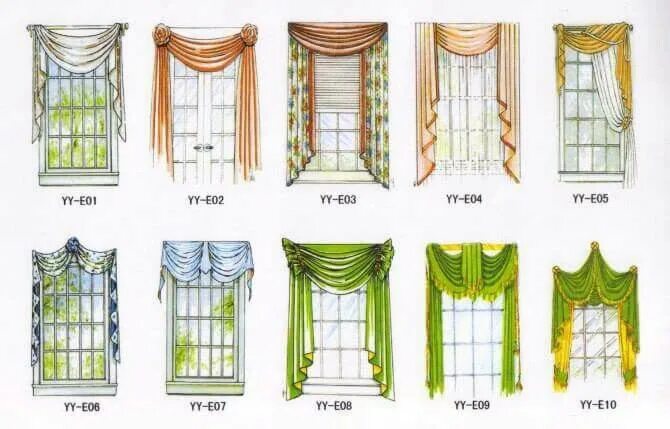 Разновидности штор на окна названия с фото Drapery Curtains, Drapes curtains