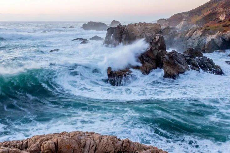 Разные фото морское water waves #wave #rocks #CA Pacific Ocean #California The Pacific ocean Big Sur