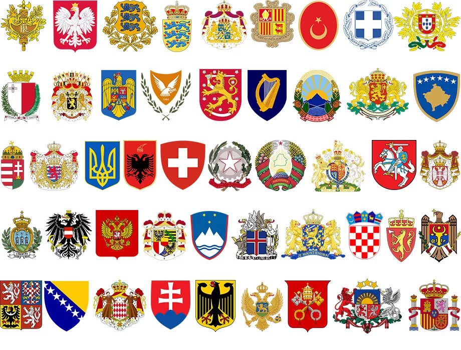 Разные гербы фото ► Coats of Arms - Europe Quiz - By kfastic