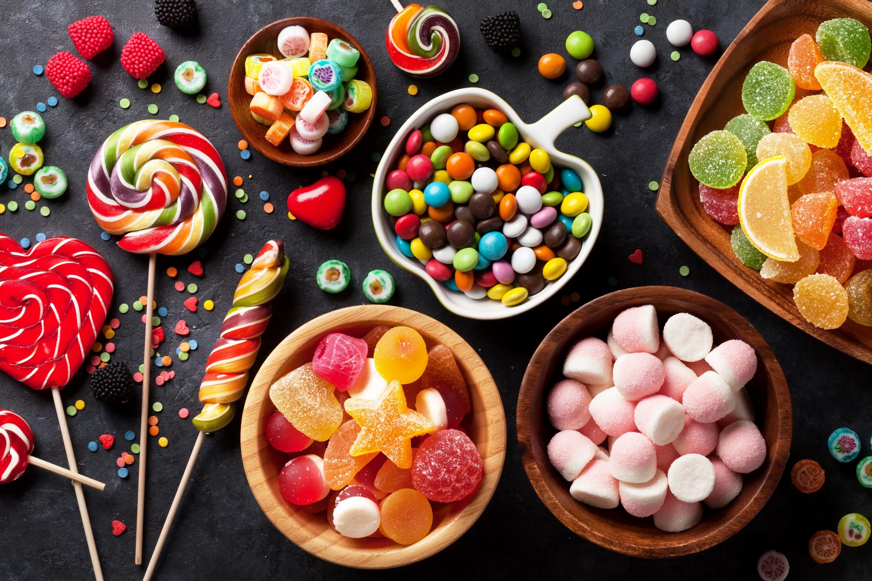 Разные красивые оформления Different tasty sweets Desktop wallpapers 1920x1080