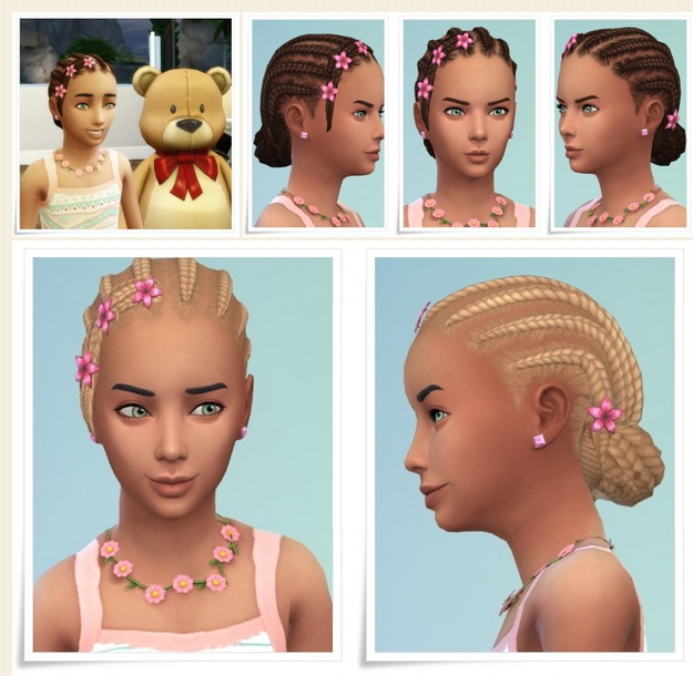 Разные прически Child Braid Bun at Birksches Sims Blog " Sims 4 Updates