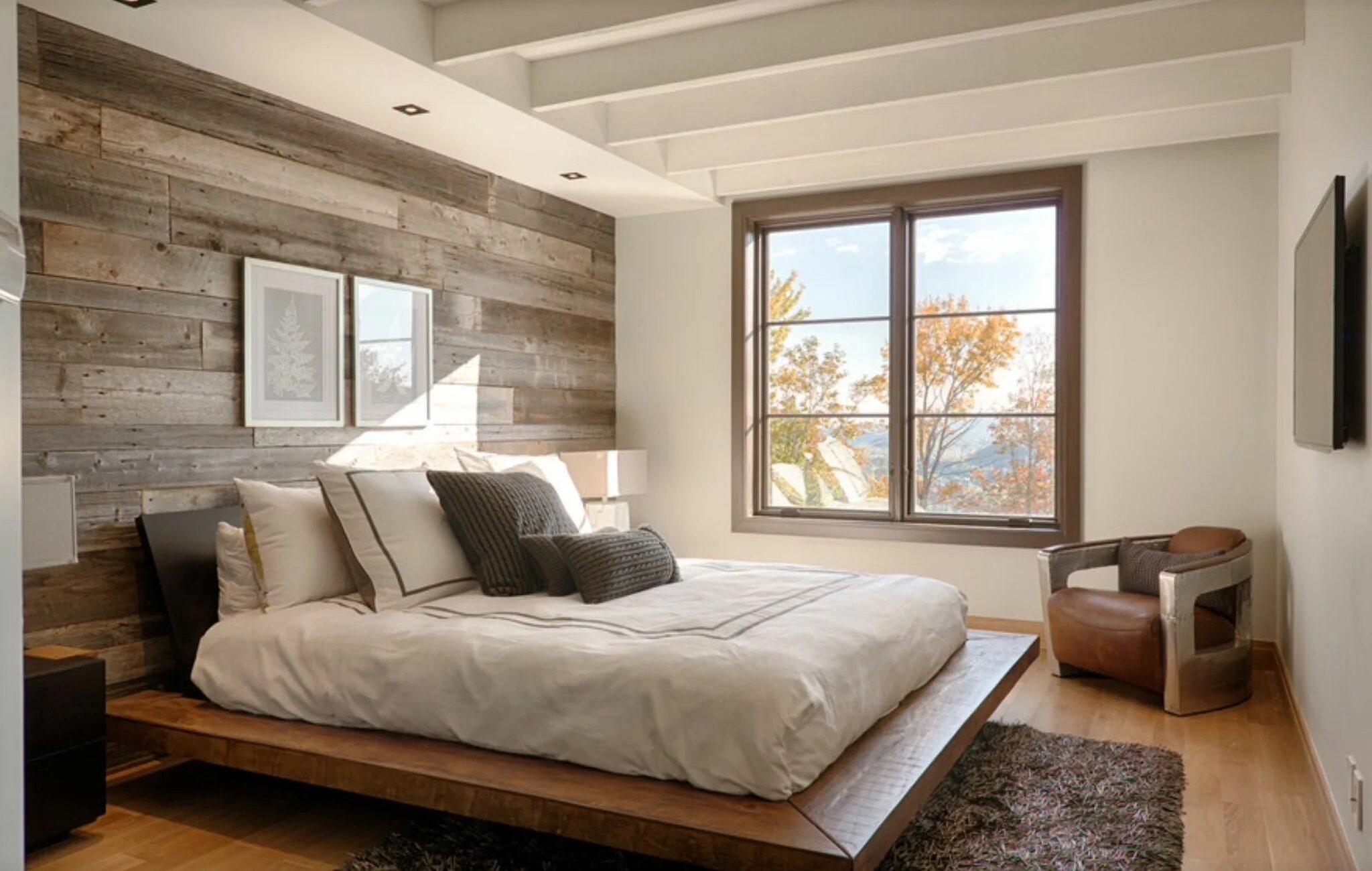 Разные цвета дерева в интерьере Houzz / Flooring Bedroom wall designs, Feature wall bedroom, Wooden bedroom