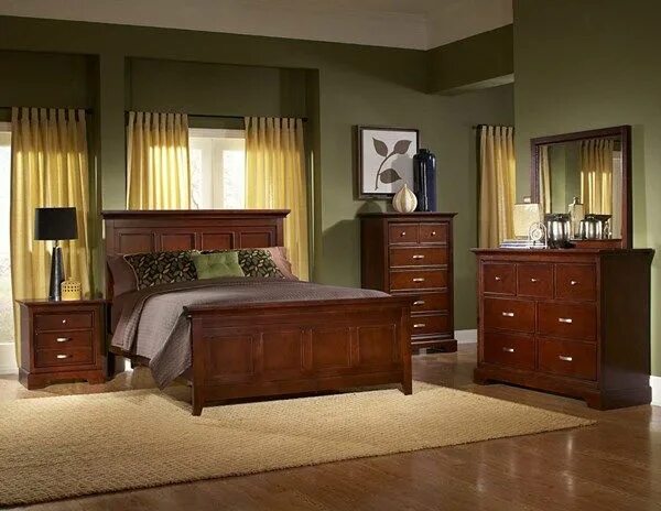 Разные цвета мебели в интерьере Glamour Espresso Hardwood Veneers Glass Master Bedroom Set Wood bedroom sets, Ma