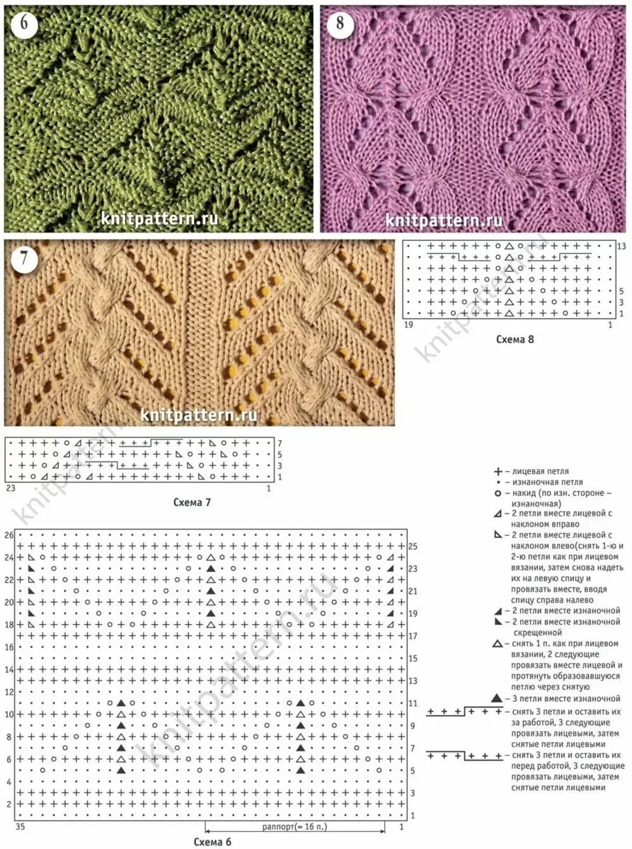 Разные узоры спицами схемы описание Образцы узоров спицами с описанием: найдено 90 изображений