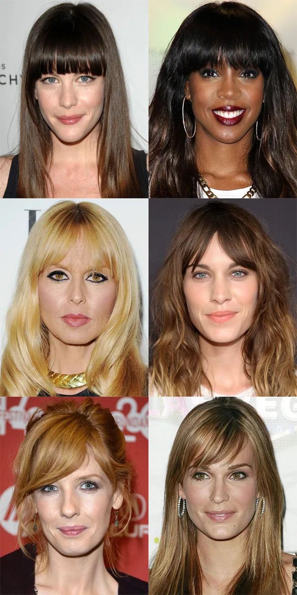 Разные виды челок фото The Best (and Worst) Bangs for Long Face Shapes Oblong face hairstyles, Long fac