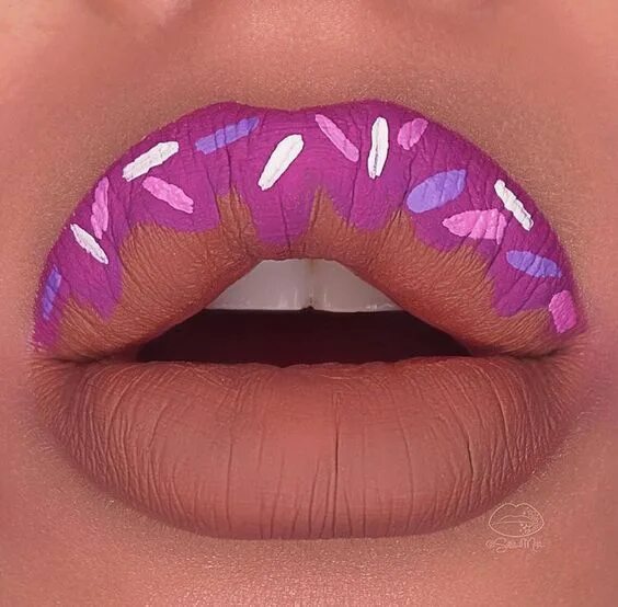 Разный макияж губ Креативный макияж губ (Lip art) - 50 красочных фото 2020 Lip art makeup, Lipstic