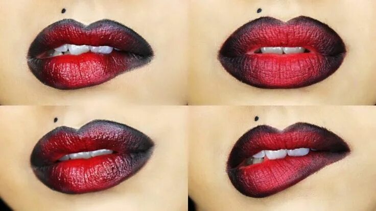 Разный макияж губ Seductive and Playful Ombre Lips Tutorials Ombre lips, Ombre lips tutorial, Ombr