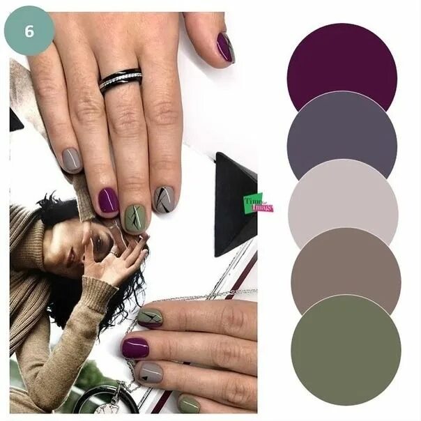 Разный маникюр на двух сочетание цветов Pin by Candice du on gel nail ideas Cute nails for fall, Hair and nails, Nail co