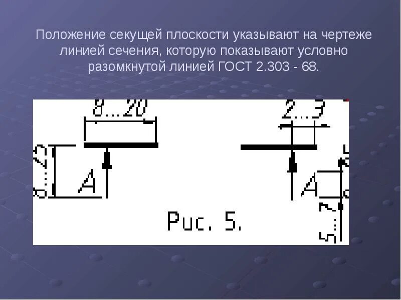 Разомкнутая линия на чертеже фото Электронный урок по теме "РАЗРЕЗЫ"