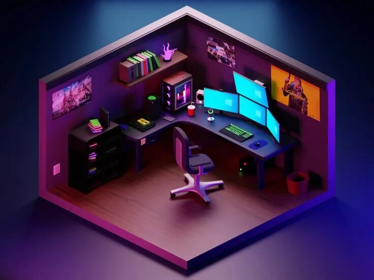 Разработка дизайна комнаты Gaming Room Game room, Gamer room decor, Small game rooms