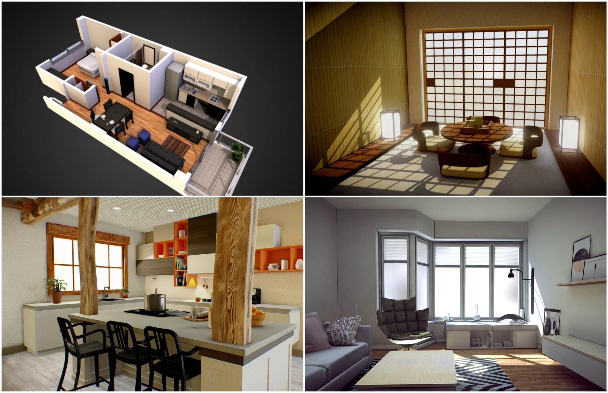 Разработка интерьера дома 7 Examples of How to Show Off Interiors in Your 3D Models, As Selected by Sketch