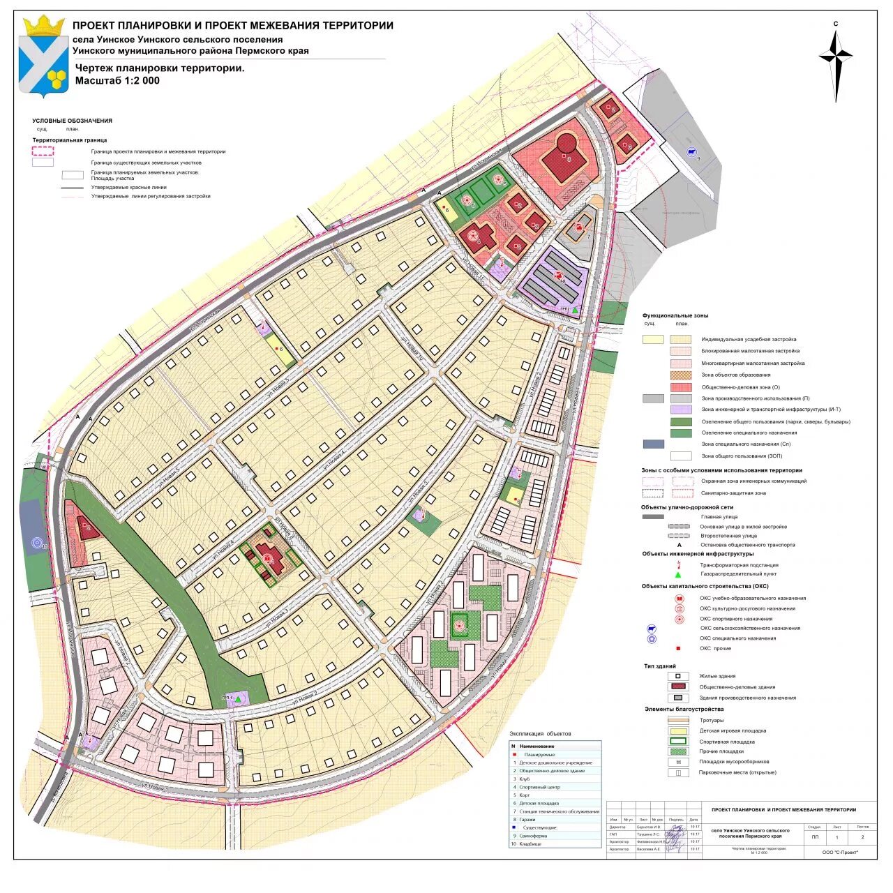 Разработка проекта планировки и межевания территории 1. Чертеж планировки территории - Администрация Уинского муниципального округа