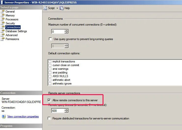 Разрешить удаленные подключения к sql server Sql server allow remote connections