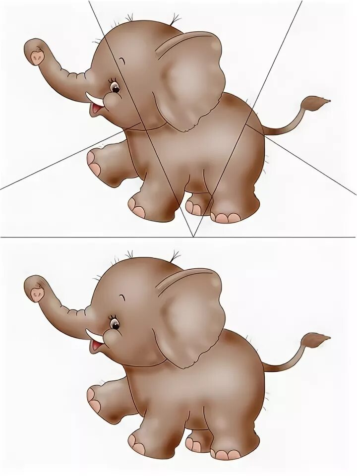 Разрезанные картинки животных Пин на доске задание для малышей Пазлы, Развивающие игры для малышей, Дети