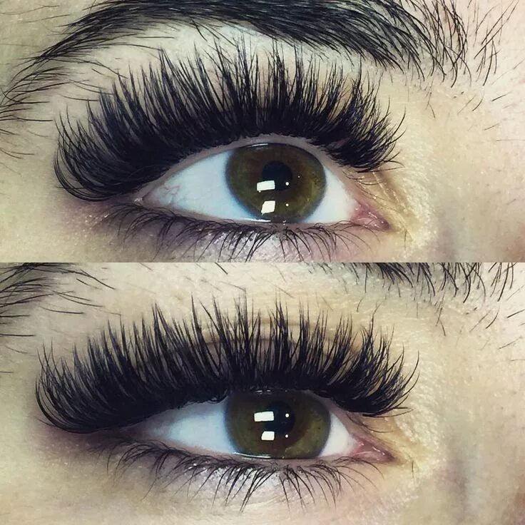 Разреженные ресницы наращивание фото This fellow Cosmetologist and gorgeous lady is struttin' American Volume lashes 