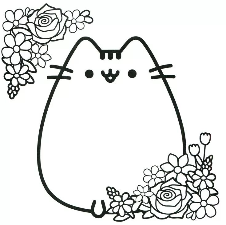 Разукрашка котики фото Pusheen Coloring Book Pusheen Pusheen the Cat Pusheen coloring pages, Cute color