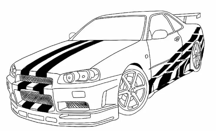 Разукрашка машин тюнинг Racing cars coloring pages Free download and print Cars coloring pages, Cool car